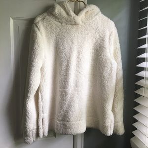 Loft Sherpa Pullover Hoodie Large